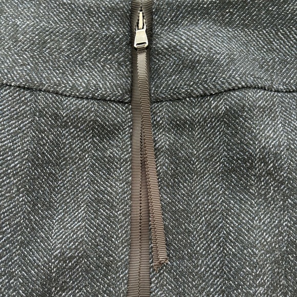 Ann Taylor Blue Black Kick Pleat Pencil Skirt Size 6 - Picture 5 of 7